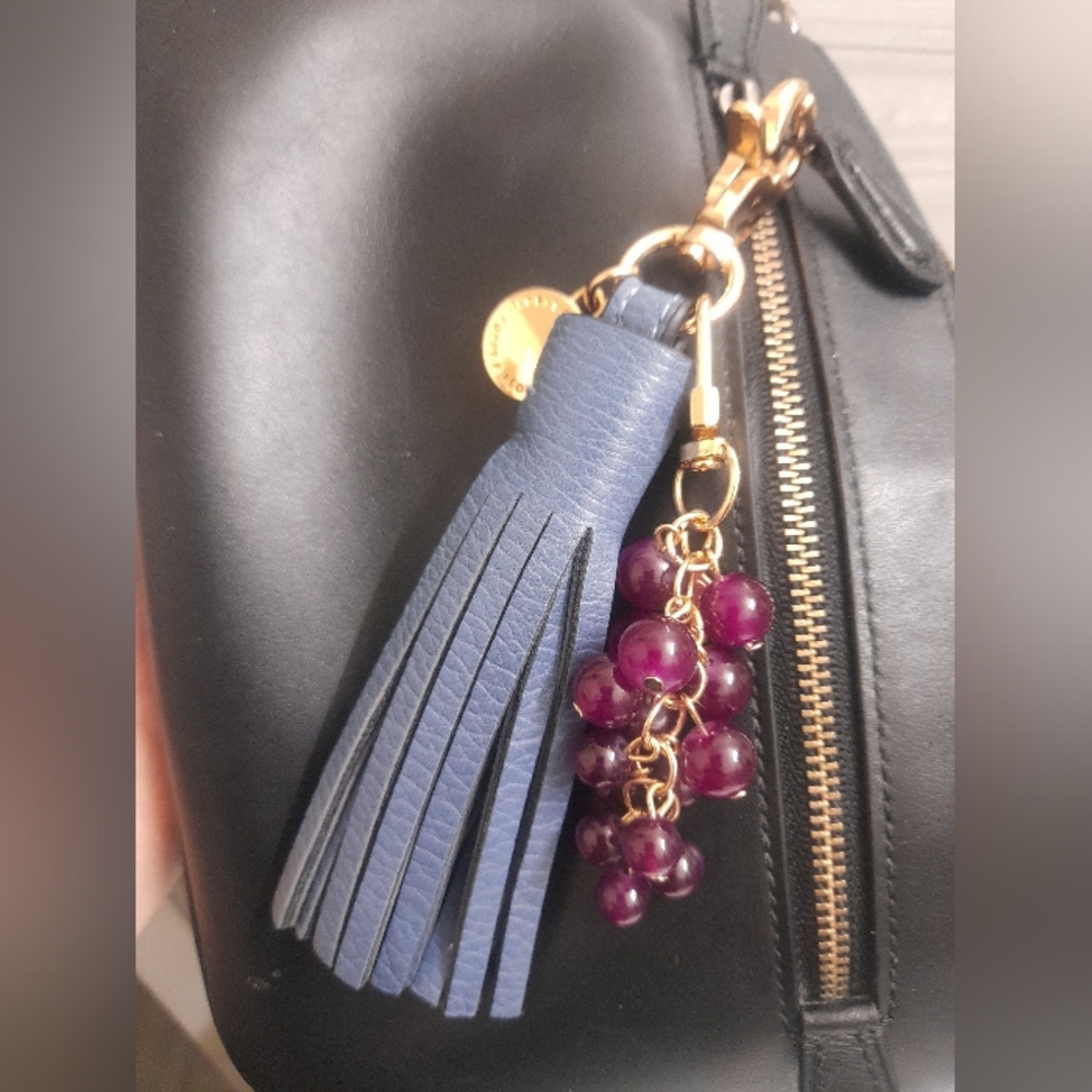 Poppy & Peonies Black and Blue Key Holder